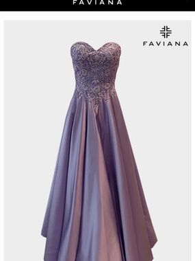 Faviana Strapless Sweetheart Neckline Boned Bodice Ball Gown